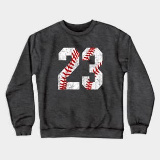 Vintage #23 Baseball Laces Baseball Mom Jersey Love Baseball T-shirt Crewneck Sweatshirt